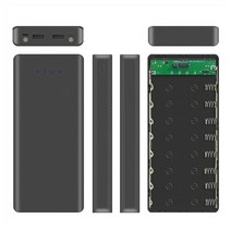 파워뱅크 자작배터리 캠핑용배터리 1PC 8x18650 손전등 배터리 충전기 상자 보조베터리 홀더 DIY 쉘 케이스, 01 BK