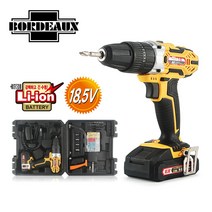 보르도 무선 고속 충전 전동 드릴 고급형 32종 셀프 공구 세트 대용량 배터리 18.5v, 전동공구(배터리포함)