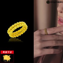 한국금거래센터 24K 순금 아모르 볼 반지 7g + 특별구성 복돼지 오브제