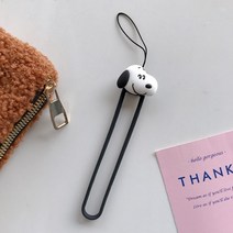 NP 캐릭 실리콘 키링 스트랩 핸드폰 핸드 스트랩, 실리콘 핸드 스트랩_스누피