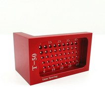 튼튼한 목공 T-스퀘어 스크라이브 알루미늄 합금 눈금자 마킹 게이지 목수 레이아웃 도구 미터법 T-Rule T50, [01] T50 red