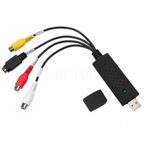 비디오테이프usb변환 화질개선 초고화질 kebidumei usb 2.0 to rca 케이블 어댑터 변환기 오디오 비디오 캡처 카드 어댑터 pc 케이블 tv dvd vhs, 검은 색