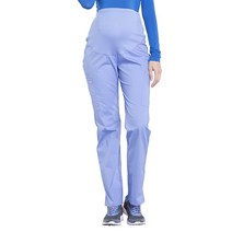 Cherokee 출근용 오피스룩 임산부 여성용 스크럽 팬츠 스트레이트 레그 WW220 Ciel Blue X-Large Petite
