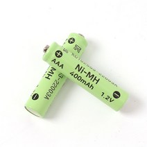 400mAh 니켈수소 AAA 충전지 2p세트 충전용건전지, 1개, 2개