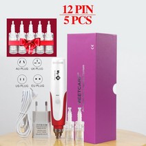 페이스마사지 led 피부 관리 갈바닉 마사지기자동 Microneedling 펜 Bayonet MYM Derma Pen Roll Device fo, 11 derma pen set