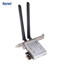 와이파이 네트워크 네트워킹 Fenvi-미니 PCI-E To X1 무선 어댑터 변환기 데스크탑 PC 용 2x 안테나 포함 하프 사이즈 PCI Express WiFi 카드