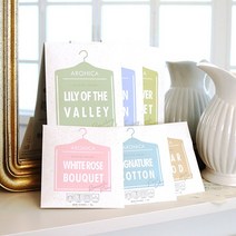 아로니카 센티드 옷장방향제 데이필데이 샤쉐 옷장방향제 15g 6개SET, 옷걸이형 중6p-인기향 6종1개씩