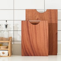 나무도마 우단나무 통나무 절단 가정용 도마 곰팡이 균열 방지 수납편리 손잡이, 40*28*3cm(2-4인 가정용)