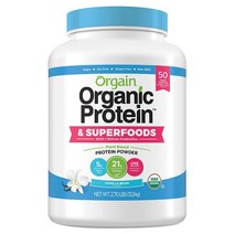 Orgain Organic Protein & Superfoods Powder 올게인 오가닉 프로틴 슈퍼푸드 파우더 바닐라 2.7lb(1224g)
