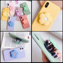 사은품 / 갤럭시 노트20 울트라 ULTRA 노트10 플러스 노트9 노트8 / 실리콘 꽃 그립톡 휴대폰 케이스