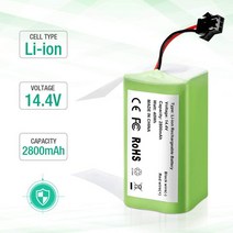 샤오미 치후360 단후이 아이로봇 호환용 144V 2600mAh 18650 Conga Excellence 990 Ecovacs Deebot N79S DN, 01 2600mAh