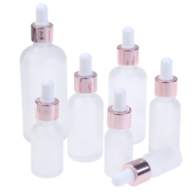 로즈골드 펌프 에센스 화장품 스포이드 유리 공병, 로즈골드 공병 30ml, 1개