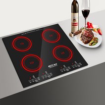 인덕션 독일 대형 상업용 4구 6구 전자 레인지 E964, 검정색, A 인덕션 4개 헤드