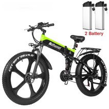 가성비 출퇴근 전기 자전거 접이식 전동 배달 바이크 남성 산악 48v 1000w ebike 눈 26inch 4.0 뚱뚱한 최대 40kmh 사이클링 전자, 협력사, 2 배터리 17ah 녹색