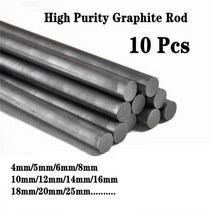 납땝 용접봉 검은 탄소 막대 흑연 전극 실린더 바 100mm 산업용 고온 전도성 10 개, 04 10 pcs 8x100mm