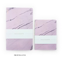 사랑해 SIL 180도 실제본 펼침 노트&미니북 유선노트, 미니북 마블핑크, 1개