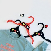 BK디즈니 썸썸 캐릭터 메이네티 슬림형 키즈 옷걸이 3P, C타입 레드