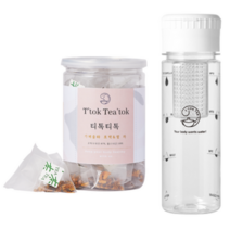 티톡티톡 쏙쏙티 호박팥차 2g x 30p + 챌린지 티백 보틀 500ml, 5세트, 5세트