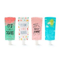 100ml 미니 여행 액체 디스펜서 백 샴푸 저장 용기 캔디 컬러
