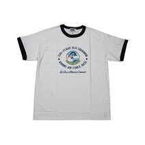 일본발송 Perrows (페로우즈) Ringer T-Shirt 339th FLIGHT TEST SQ. 22S-PRT 1 White Navy