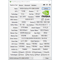 MLLSE-NVIDIA GeForce RTX 2060 Super 8GB GDRR6 256 비트 게임용 그래픽 카드 PCIe 3.0x16 HDMI 듀얼 팬 에디션 비디오