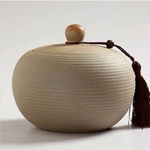 수공예 분청사기 차보관항아리 보이차보관 다도용품 차통, 분청항아리, 분청항아리