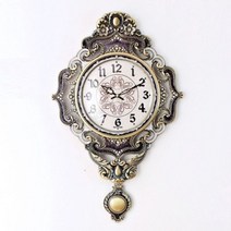 앤티크 로얄 추시계(AO1118) 장식소품 클래식 벽걸이, 브라운