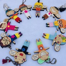 (KC인증제품) 뉴 걱정인형10개set(캐릭터10개 실랜덤색상10개 다양한부재료)팬시우드 수업용