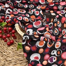 요루쉬폰원단 천, 블랙