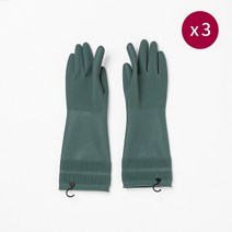 [JAJU/자주] 자주 쓰는 고무장갑 3P_36cm_다크그린