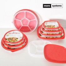 사각 원형 밀폐용기/찬합 도시락통 플라스틱 반찬통, 07 원형 밀폐찬합 (대/6칸)