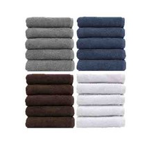 송월타월 고중량 수건 헤비무지 190g 30수 코마사 4종 x 2p 세트, 혼합색상, 4개