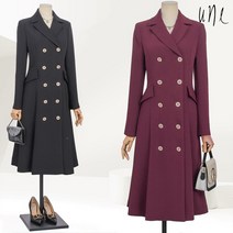 윈 UNE럭셔리골드버튼클래식원피스