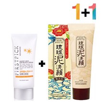 물리적자외선차단제 안끈적이는 선 썬 크림 시카 머드 진흙 클렌징폼 세안72394EA, 매직마일드선크림 1개_시카프라임폼 1개