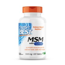 닥터스베스트 MSM OptiMSM 1500mg 120정 식이유황, 1개