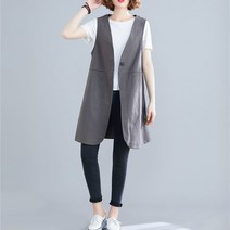 가은무역 MJ071403 여름조끼 여성조끼 린넨 조끼 나시 자켓 빅사이즈