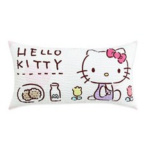 헬로키티 해피데일리 리플 아동베개 50 x 27cm, 화이트
