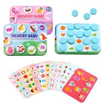 유아 같은 그림찾기 자석칩 기억력 게임 어린이보드게임 가족게임 어린이 뇌운동 5살 가족오락, 핑크