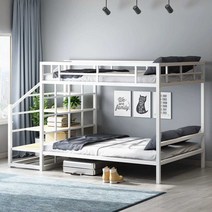 침대책상세트 철제 벙커침대 2층, 1500mmx2000mm 골드