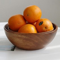 아카시아나무 통원목 라운드 샐러드볼 24cm, 없음