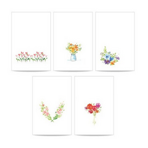 앳원스 플라워 무지엽서 vol.1 (5종), 혼합색상, 3세트