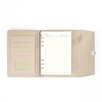 6공 업무용 A5 다이어리 가죽 자석 육공다이어리 회사 각인 인쇄 그레이