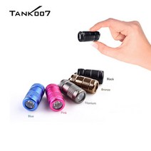 저스트앳 TANK007 E15 AI 야외 EDC 미니 소형 3W LED 100 루멘 손전등 키 체인 토치 방수 버튼 셀 배터리 경량 휴대용, [02] Blue, 02 Blue, 02 Blue