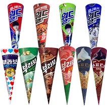 롯데제과 해태) 월드콘 4종 부라보콘 4종 세트(24개입) 대용량 브라보콘 바닐라 초코 쿠앤크 소프트콘 아이스크림, 옵션 4. 부라보콘 초코청크 24개입