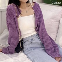 엘케이트 여자 가디건 크롭 볼레로 아우터