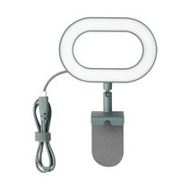 이케아 STANKREGN 스텡크렝 LED 링 조명 밝기조절 내장 LED 촬영조명 캠 자연광 화상통화 노트북램프, 터쿼이즈_905.421.59