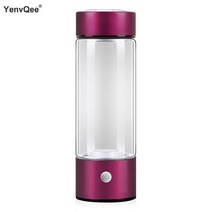 수소수 생성기 정수 알칼리 이온수 전해수기 Yenvqee 420ml 휴대용 수소 발생기 워터 필터 이온화 장치 순수 h2 풍부한 수소 성 usb 가습기 추가, 로즈 핑크