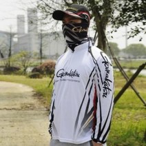 gamakatsu 낚시 티셔츠 긴팔, XXL/화이트, 1개