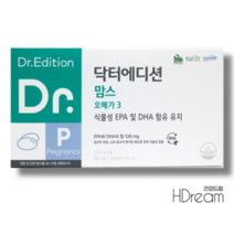 닥터 에디션 맘스 오메가3 임산부 출산 임신 준비 영양제 선물 2개월분 HD 닥터맘스, 닥터에디션 맘스 오메가3 440mg 180캡슐