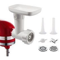 KITCHENAID 모든 액세서리 파스타 오븐 세트 및 고기 분쇄기 수직 믹서 용 블렌더, White meat grinder
